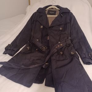 Trench coat long black
